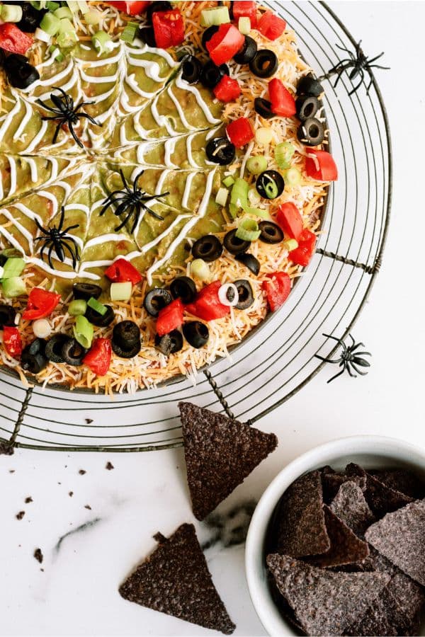 Halloween bucket list for adults: 7 layer dip