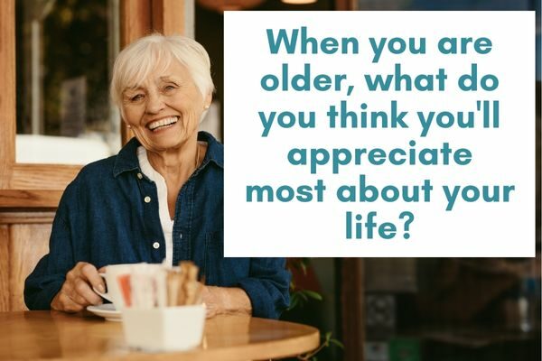 older woman: open-ended thought provoking questions