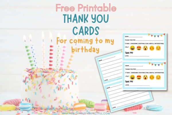 thank you birthday notes printables