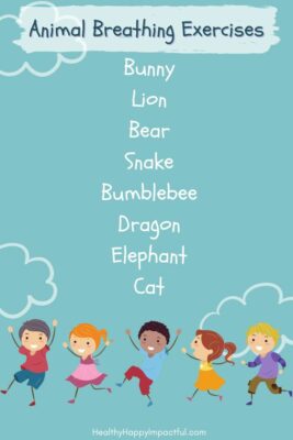 kids animal breathing exercises for classroom or home