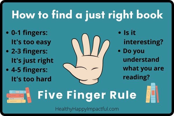 5-finger-rule: reading challenges for elementary kids