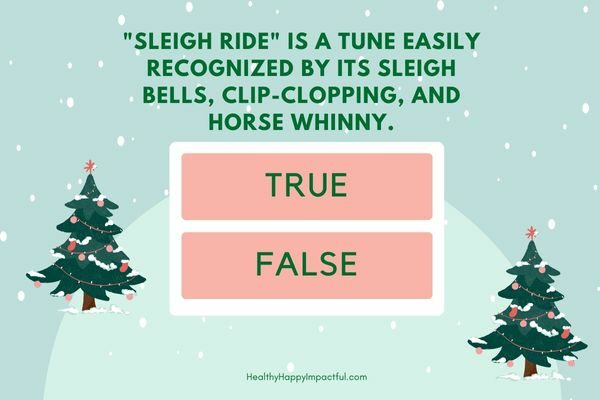 true or false question: christmas music trivia quiz and answers