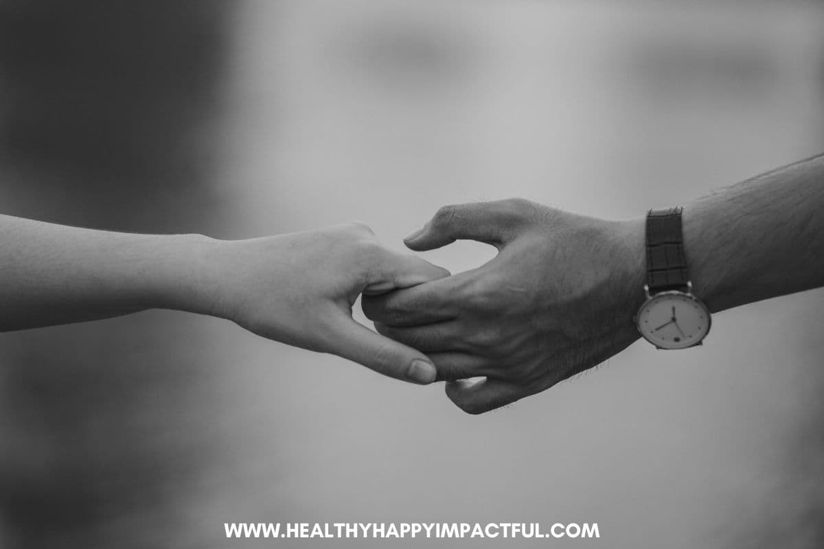 couple holding hands