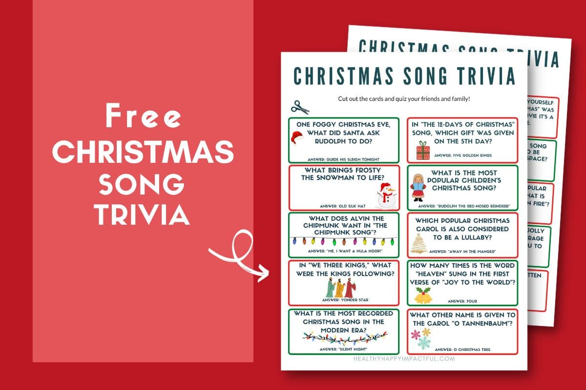 Christmas song trivia free printable pdf with answers music quiz cards