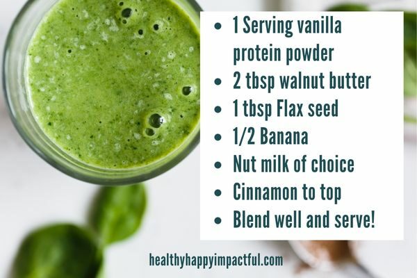 fab 4 smoothie recipe; 30 day glow-up challenge