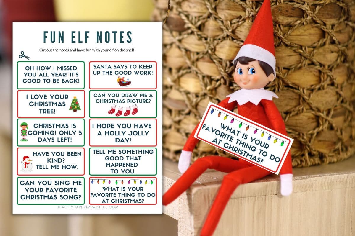 Cute Elf on the Shelf Notes (Free Printable for 2023)
