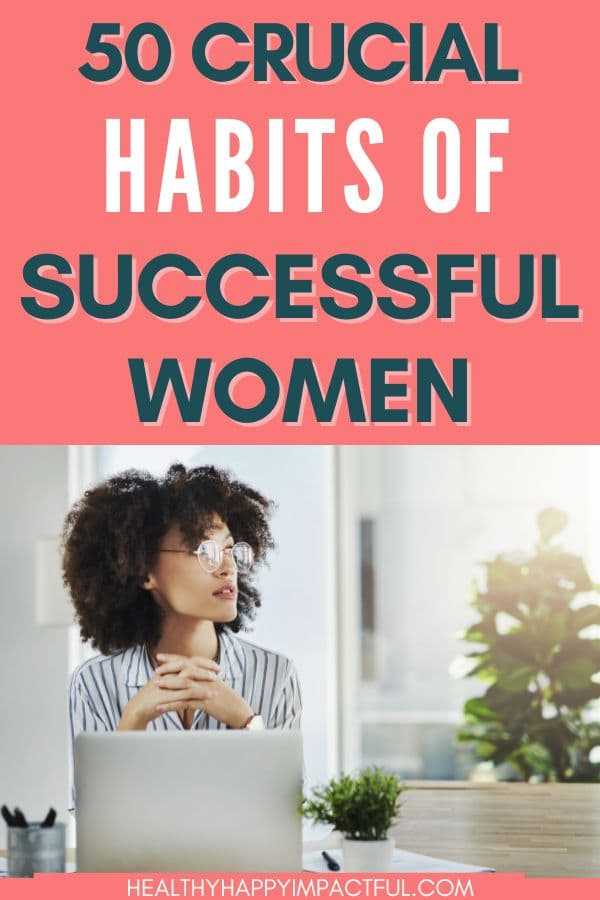 successful habits for women pin