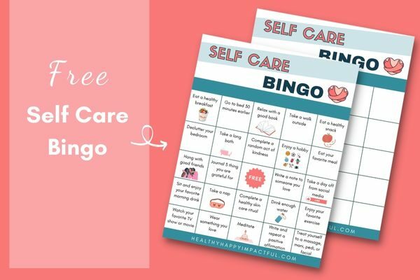 self care bingo printable cards template