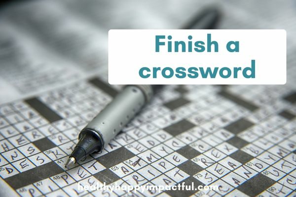 crazy, unique, and unusual bucket list ideas and items: finish a crossword