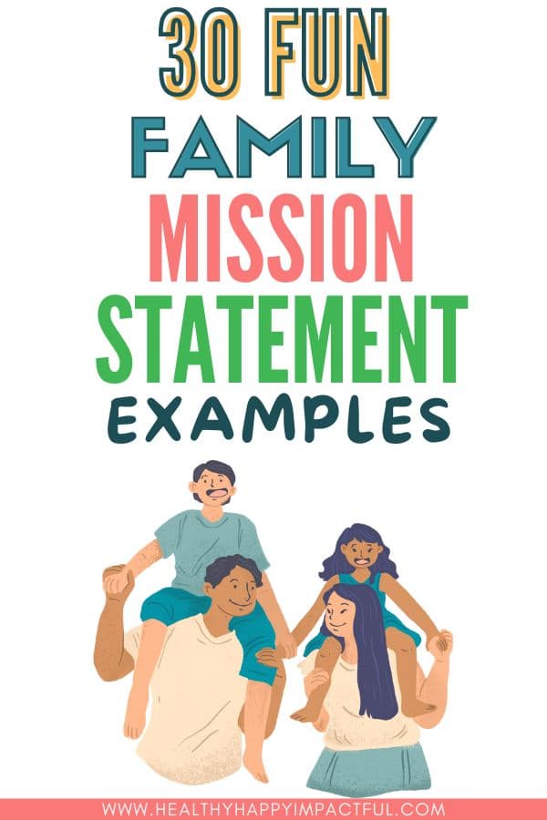 family mission statement examples pin