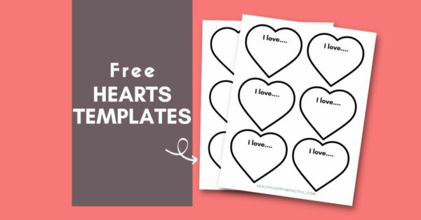 Free small heart templates printables for Valentine's Day with family