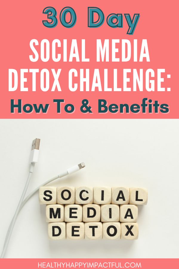 title pin; 30 day social media detox challenge