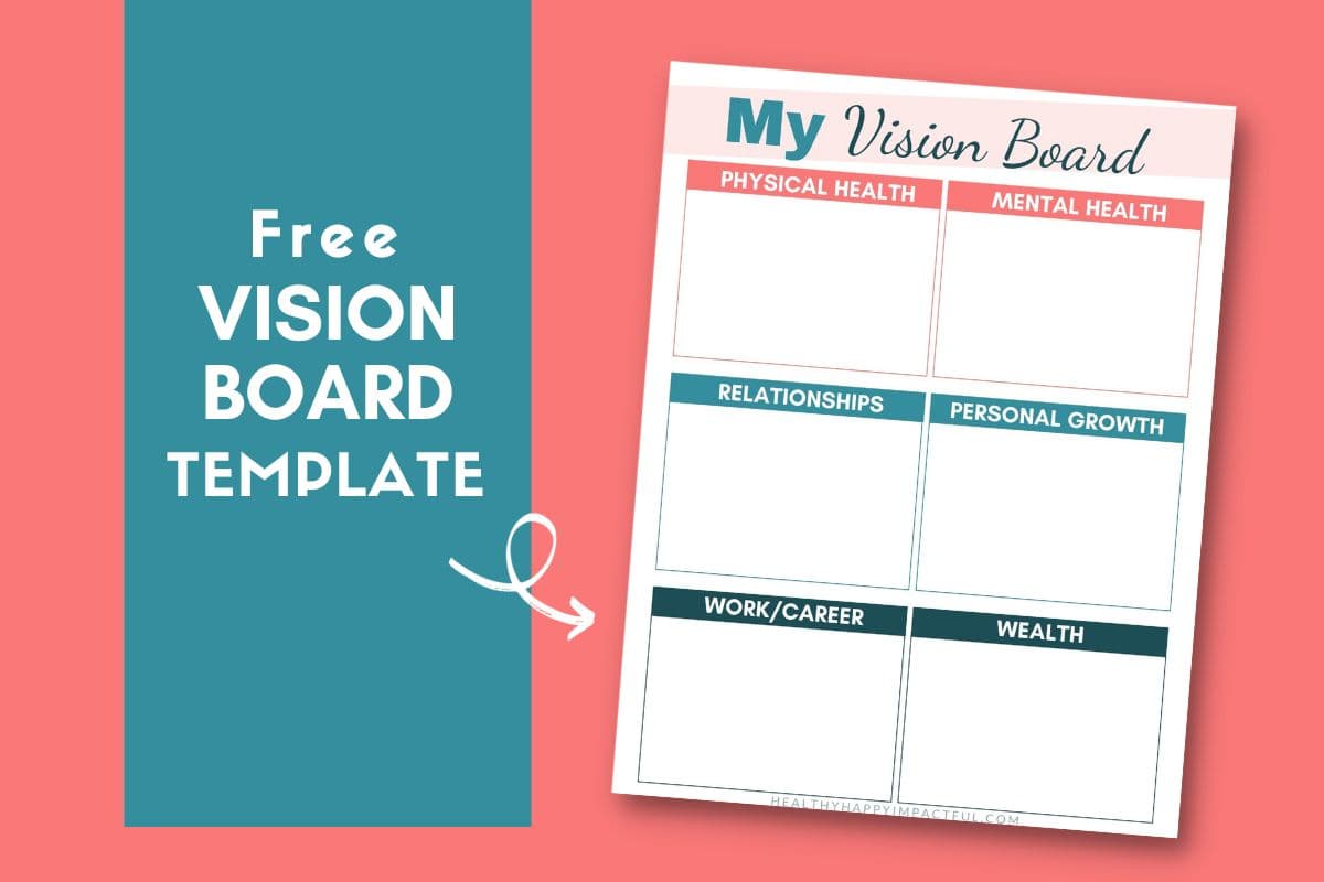 how to make a vision board, free template printable pdf