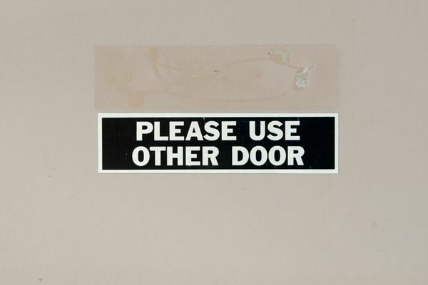 use the other door