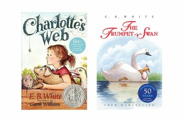 Charlotte's Web and The Trumpet of the Swan; spring kids books and story
