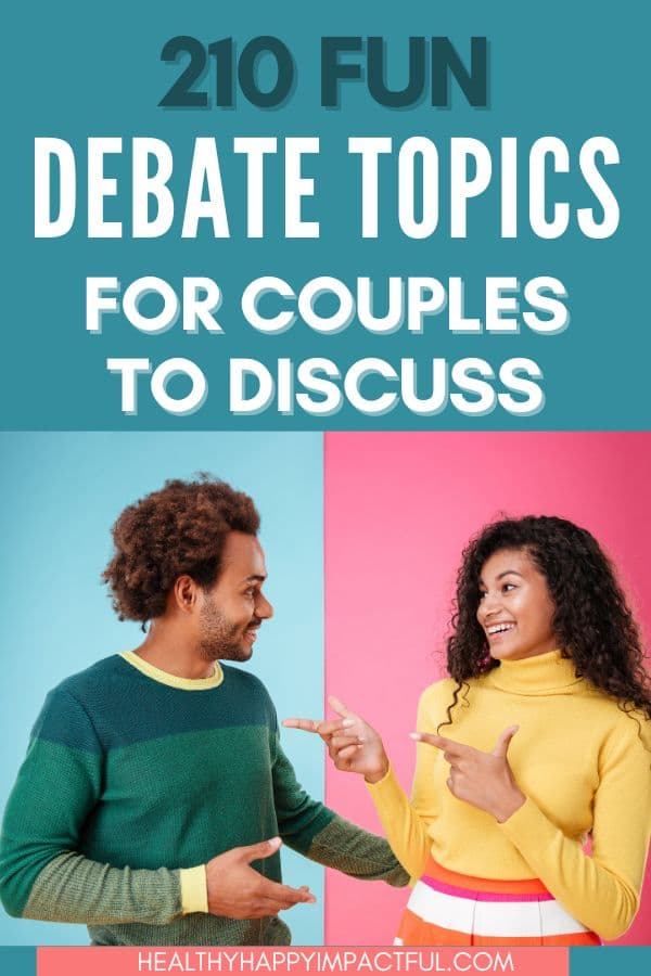 title pin; fun debate topics for couples to discuss