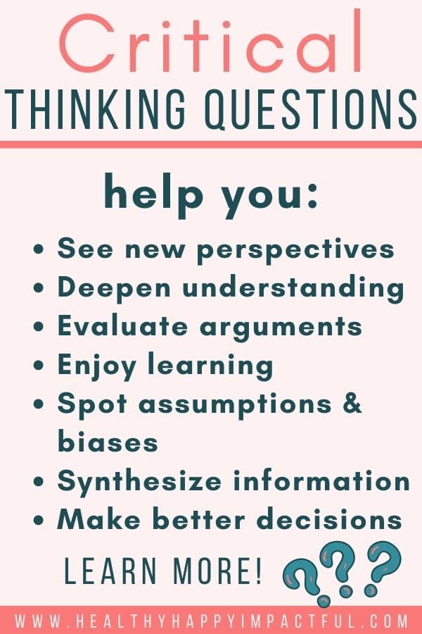 benefits of critical thinking questions for kids, teens, and adults