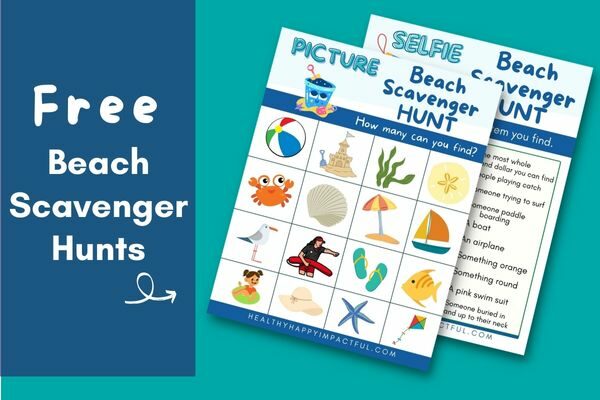 printable image; free beach scavenger hunt printable