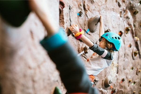 child rock wall climbing; hobbies indoor for families