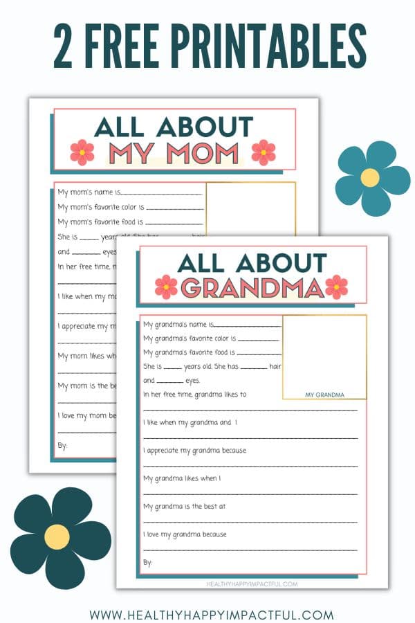 All about my mom printable download pdf: Mother's Day questionnaire for 2023