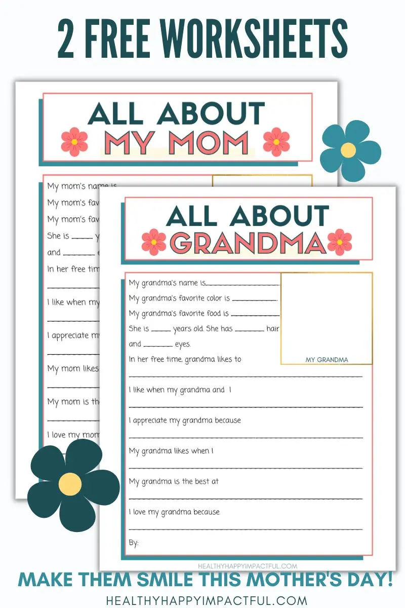 All about my mom printable download pdf: Mother's Day questionnaire for 2025