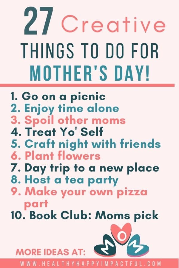 great mother's day things to do; experience gifts