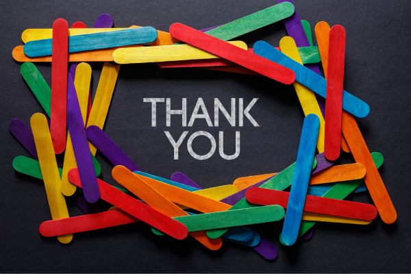 thank you teacher quotes; colorful popsicle sticks