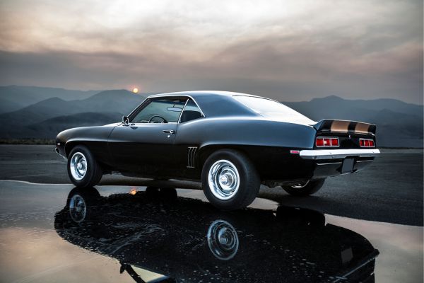 trivia for muscle cars questions, black automobile