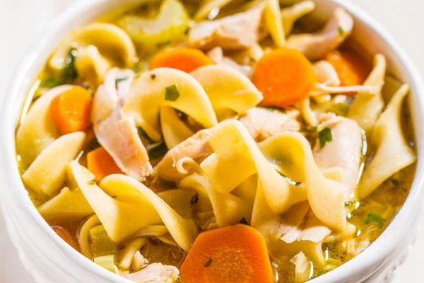 healthy freezer soups, chicken noodle soup