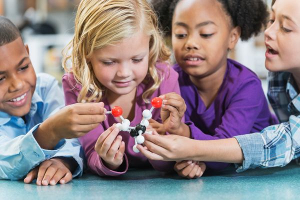 kids playing and learning