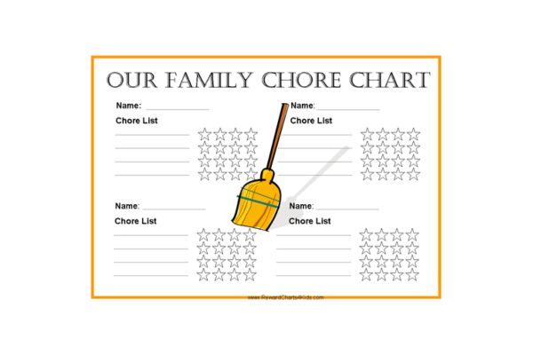 free printable chore chart for 3 year old family chore chart template pdf