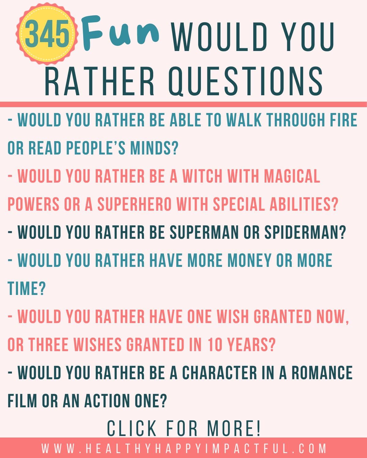 101 Would You Rather Questions For Kids [CHILD FRIENDLY]