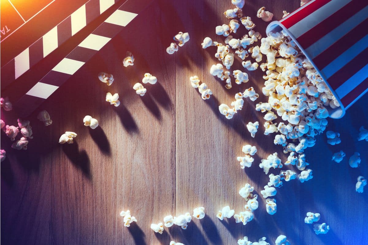 movie image with popcorn