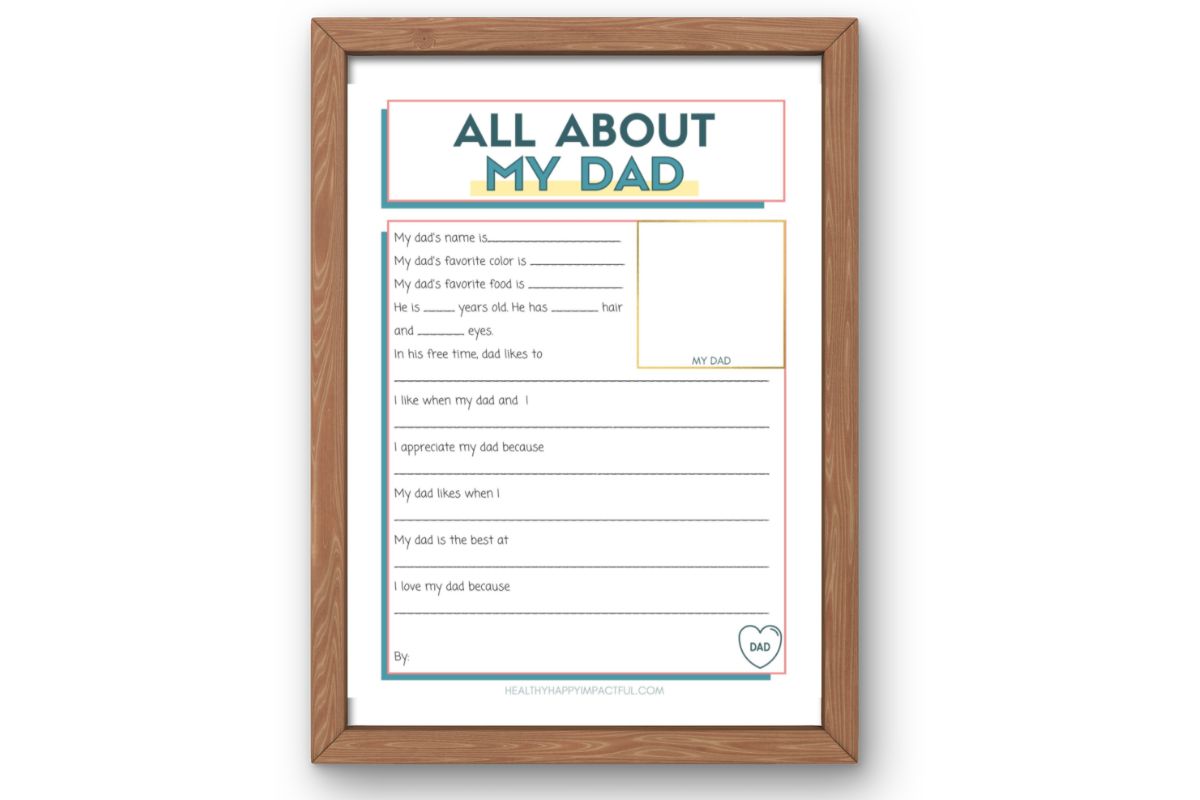 all about my dad printable free pdf