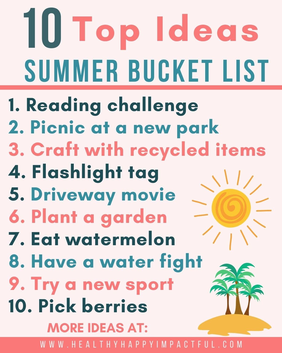 summer bucket list for kids free template and ideas pin