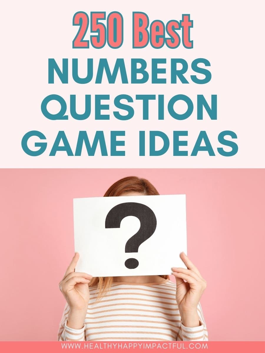 title pin; numbers question game for kids and adults