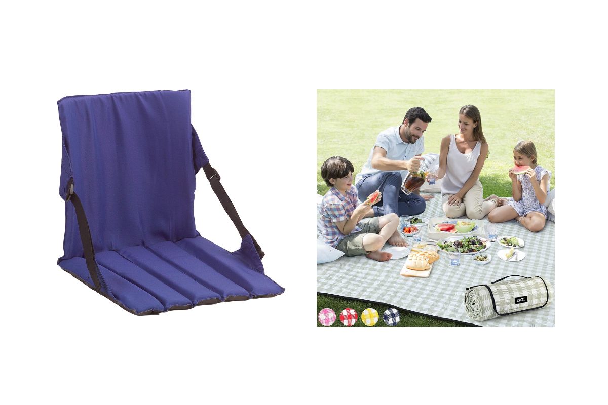 chair and blanket; things to bring on a picnic date