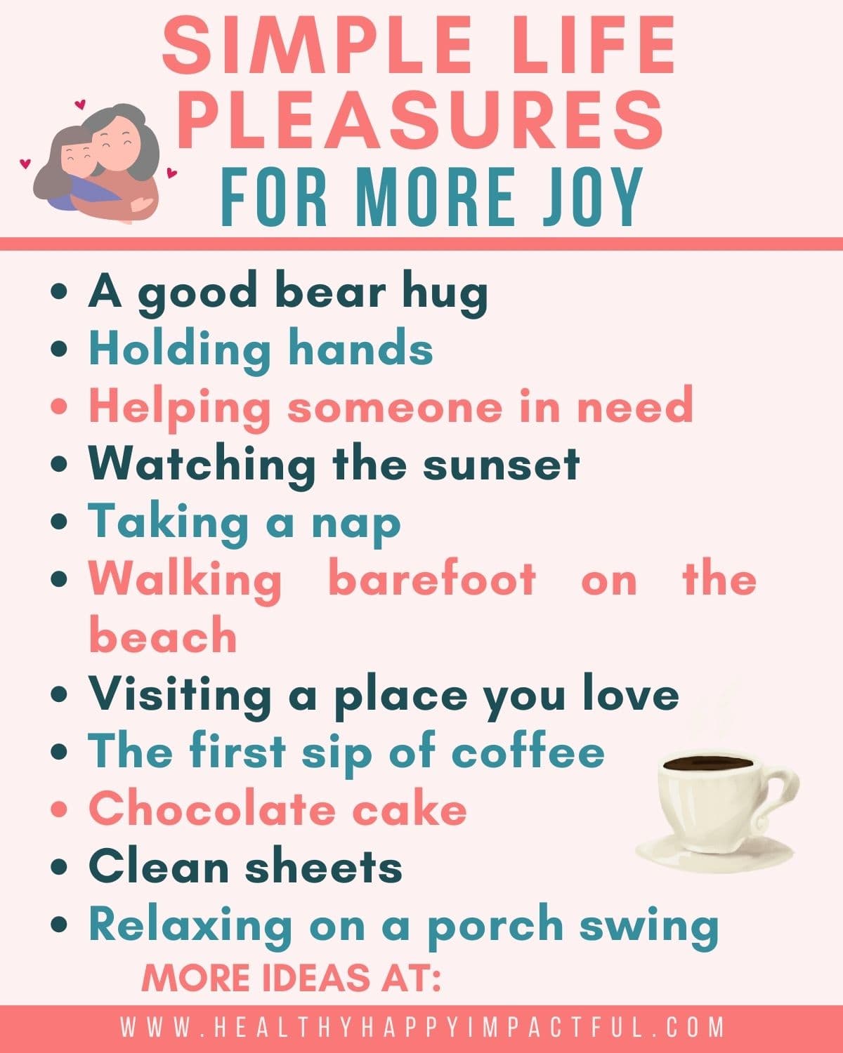 simple pleasures in life; list pin