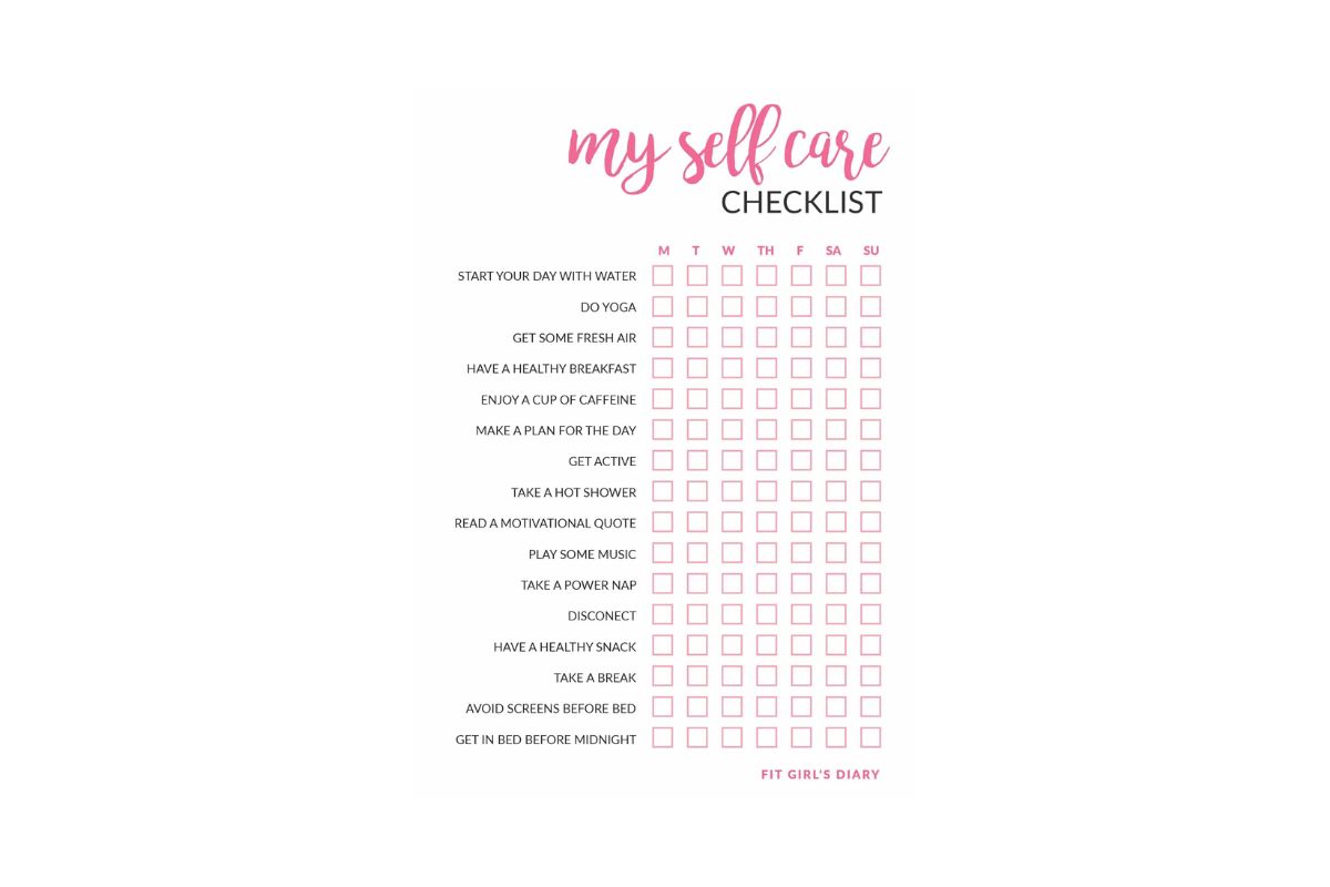 my self-care checklist