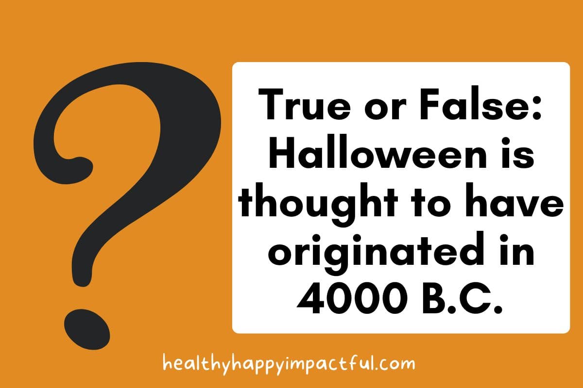 true or false questions about Halloween