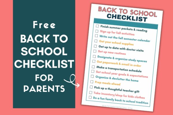 back to school checklist for parents printable free