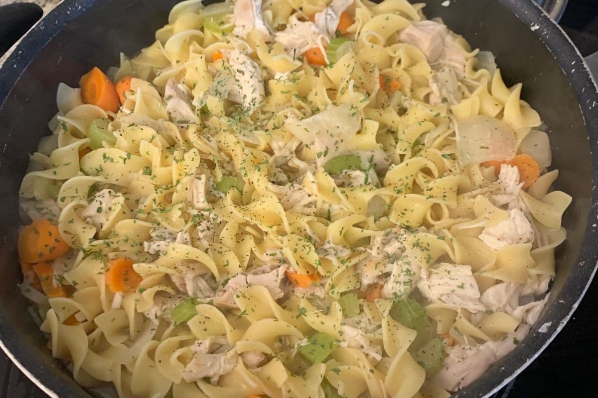 tasty fall foods; chicken noodle soup