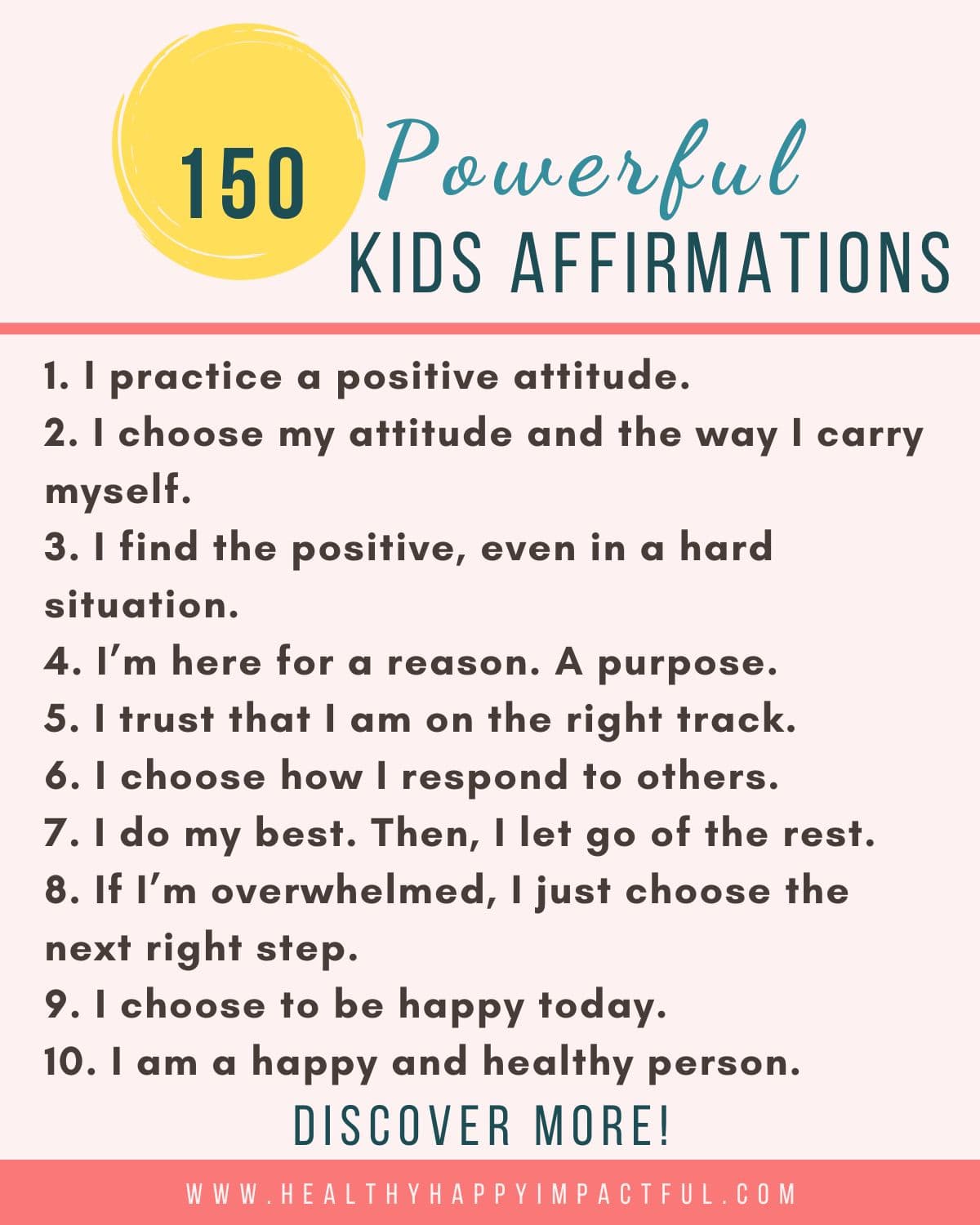 list pin; daily positive affirmations for kids; children