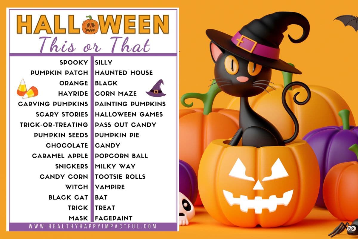 featured image; funny and spooky Halloween this or that quiz