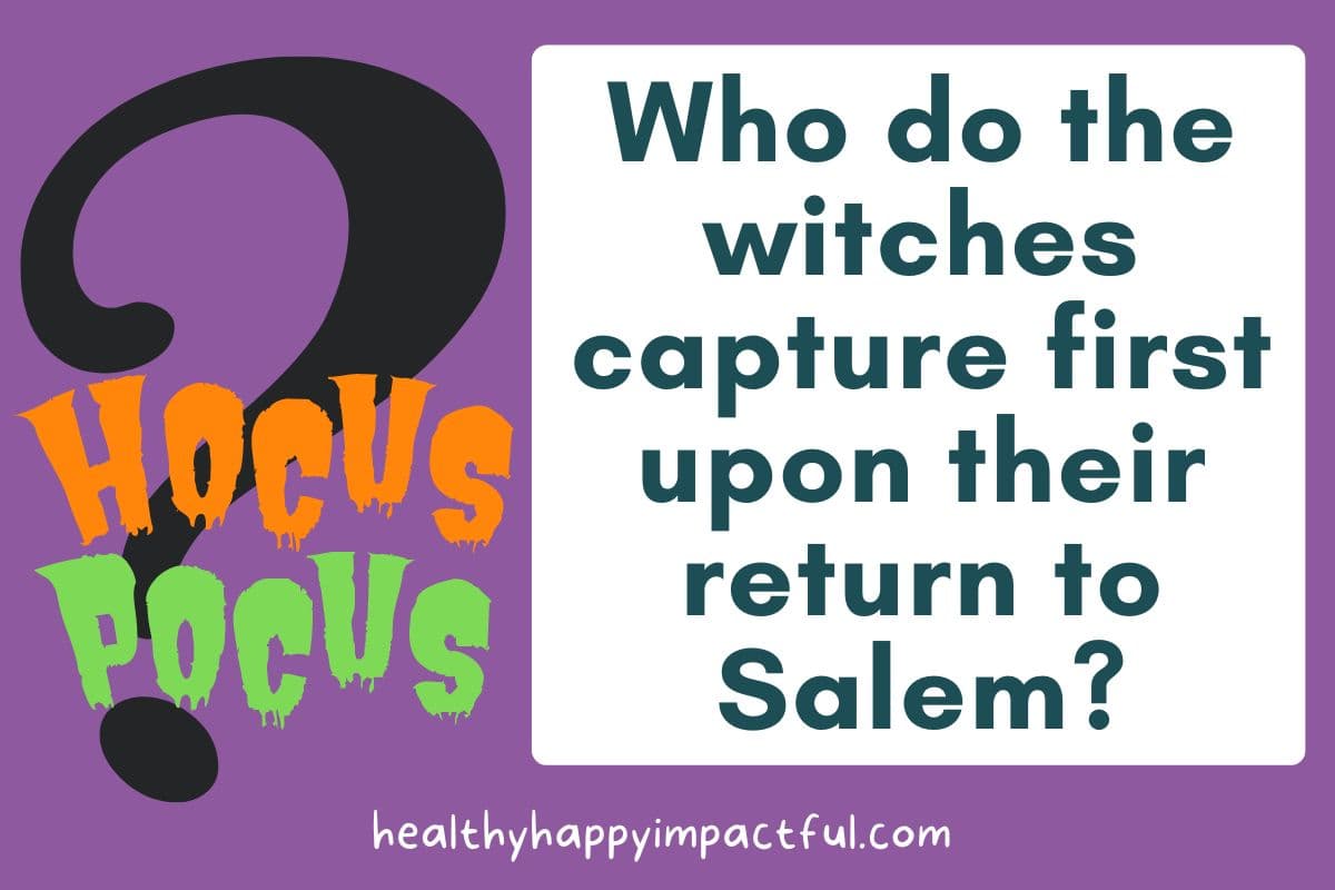 Hocus Pocus trivia questions game with names and answers