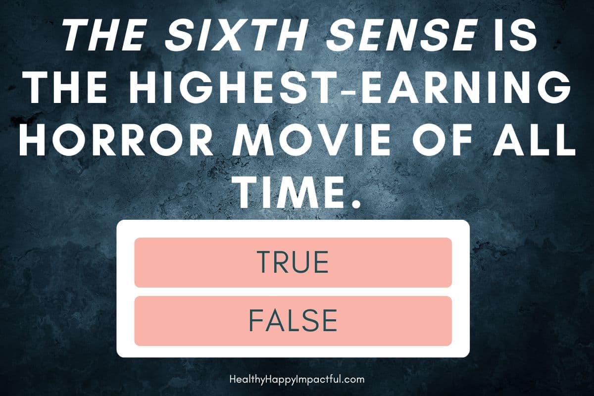 True or false Horror movie trivia questions and answers