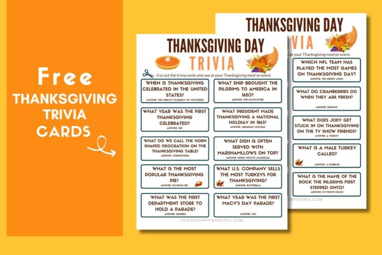 175 Best Thanksgiving Day Trivia (+Free Printable) 2024