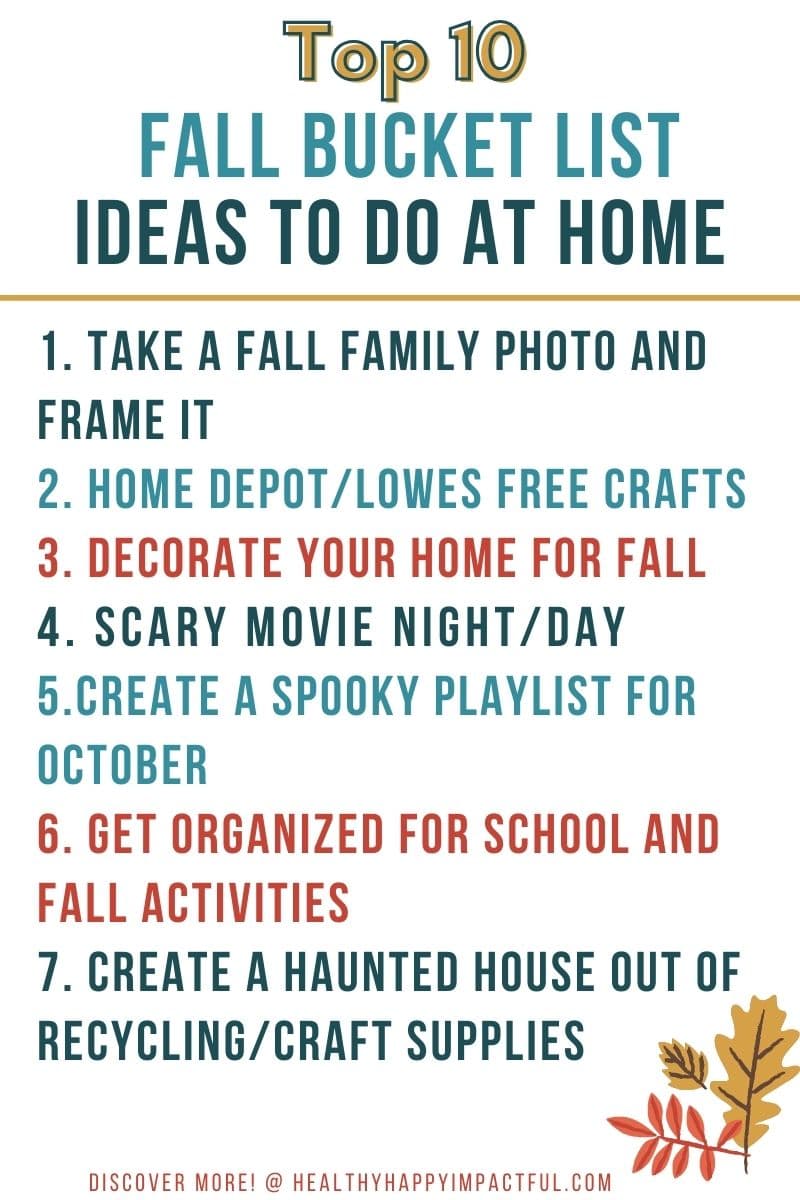 fall break bucket list family 2024