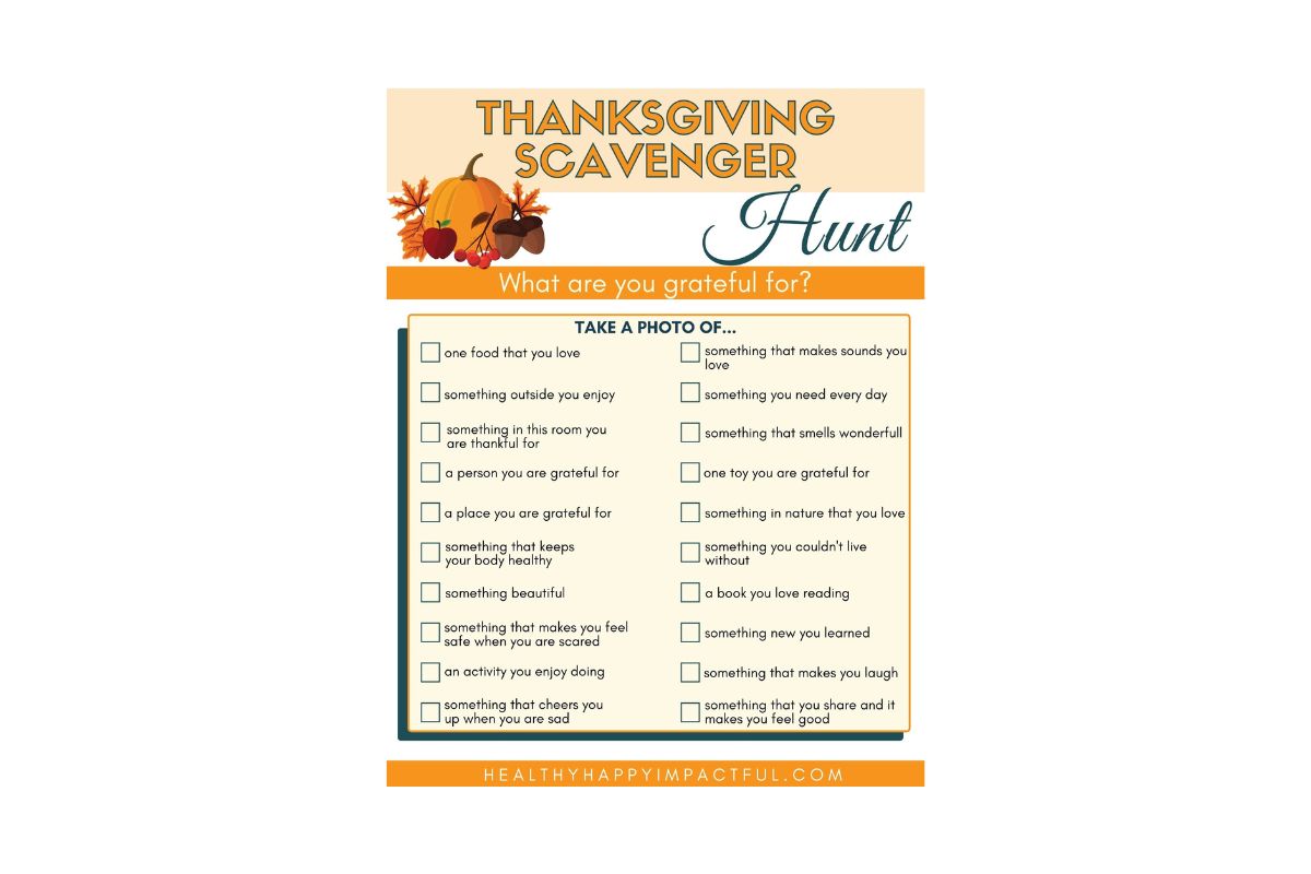 Thanksgiving scavenger hunt; fun ideas for hosting