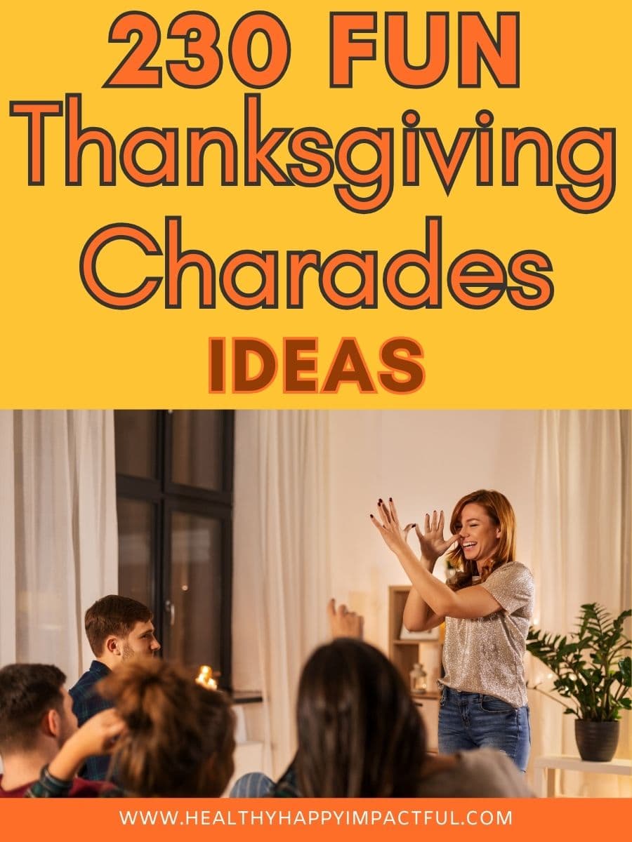fun Thanksgiving charades words and ideas game